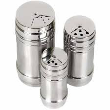 نمک پاش استیل سه عددی سه سایز